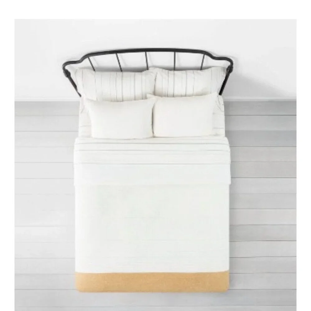 Hearth & Hand with Magnolia Linen Blend Yarn Dyed Stripe Duvet Cover 3 Pc KING